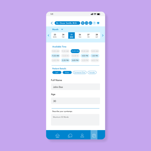 UI design of a mobile product catalog