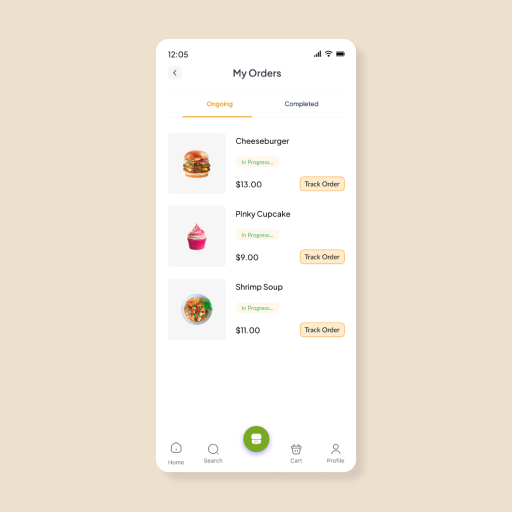 UI design of a mobile product catalog